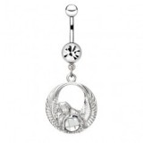 Piercing nombril ange 03 - Cercle et strass