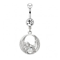 Piercing nombril ange 03 - Cercle et strass