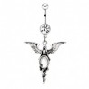 Piercing nombril ange 05 - Divinité avec des ailes