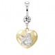 Piercing nombril ange 07 - Coeur jaune