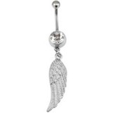 Piercing nombril ange 12 - Aile pendante