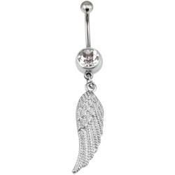 Piercing nombril ange 12 - Aile pendante