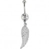 Piercing nombril ange 12 - Aile pendante