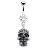 Piercing nombril gothique 21 - Crane imposant