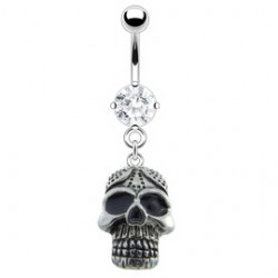Piercing nombril gothique 21 - Crane imposant