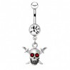 Piercing nombril gothique 41 - Crane de pirate
