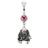 Piercing nombril gothique 45 - Femme pirate