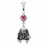 Piercing nombril gothique 45 - Femme pirate