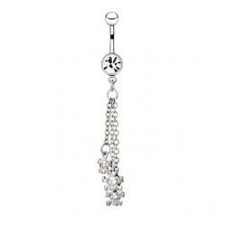 Piercing nombril gothique 44 - Chainettes avec cranes