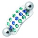 Piercing nombril inversé 04 - Multiples strass bleus