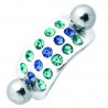 Piercing nombril inversé 04 - Multiples strass bleus