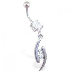 Piercing nombril deux virgules (D96)