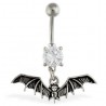 Piercing nombril gothique 56 - Chauves-souris