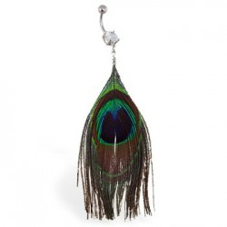 Piercing nombril plume 09 - Paon