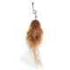 Piercing nombril plume 10 - Deux plumes marrons