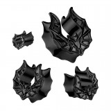 Plug plaqué-titane noir chauves-souris (AC168)