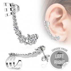 Bijou tour d'oreille 18 - Pommes avec strass