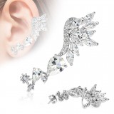Bijou tour d'oreille 24 - Aile de zircone et coeurs