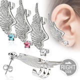 Bijou tour d'oreille 27 - Aile avec étoile colorée