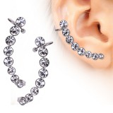 Bijou tour d'oreille 28 - Guirlande de strass ronds