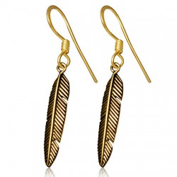 Boucles en bronze 14 - Plume