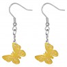 Boucles d'oreilles crochets en acier 11 - Gold-ip papillon