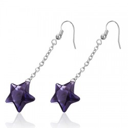 Crochets en acier 13 - étoile violette