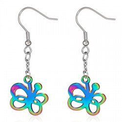 Crochets en acier 16 - Papillon rainbow