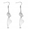 Boucles d'oreilles crochets en acier 22 - Coeur en pointe