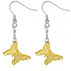 Crochets en acier 36 - Gold ip papillon