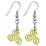 Crochets en acier 37 - Triskel jaune