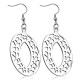 Boucles d'oreilles crochets en acier 46 - Ovale dentelle