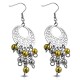 Boucles d'oreilles crochets en acier 53 - Cercle et billes