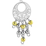 Boucles d'oreilles crochets en acier 53 - Cercle et billes