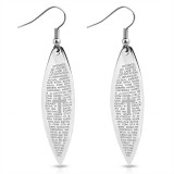 Boucles d'oreilles crochets en acier 59 - Planche de surf avec croix