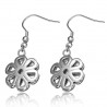 Boucles d'oreilles crochets en acier 60 - Fleur creuse