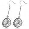 Boucles d'oreilles crochets en acier 66 - Belle fleur