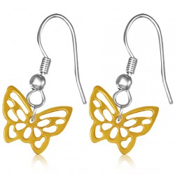 Crochets en acier 77 - Gold ip papillon