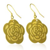 Boucles d'oreilles crochets en acier 78 - Gold-ip fleur