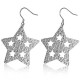 Boucles d'oreilles crochets en acier 79 - Grande et petites étoiles