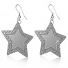 Boucles d'oreilles crochets en acier 82 - Grande étoile