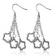 Boucles d'oreilles crochets en acier 85 - Trois fleurs