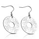 Boucles d'oreilles crochets en acier 87 - Cercle coeurs