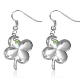 Boucles d'oreilles crochets en acier 93 - Trèfle à quatre feuilles