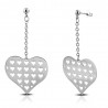 Boucles d'oreilles clous pendants 12 - Multiples coeurs