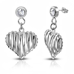 Clous pendants 23 - Coeur strié