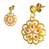 Clous pendants 28 - Gold ip rosas