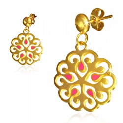 Clous pendants 28 - Gold ip rosas