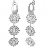 Boucles d'oreilles clous pendants 31 - Trois rosas