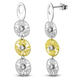 Clous pendants 49 - Trois cercles avec zircones